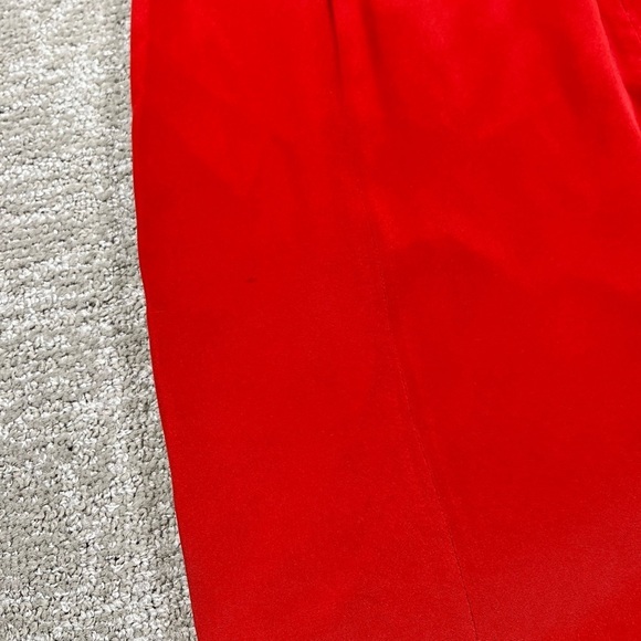 Vintage Ralph Lauren Black Label 100% Silk Red Shift Cocktail Dress Size 10 - Picture 14 of 14